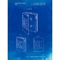 thumbnail image 2 of Borders, Cole 12x14 Gold Ornate Wood Framed with Double Matting Museum Art Print Titled - PP551-Faded Blueprint Toshiba Walkman Patent Poster, 2 of 4