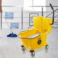 thumbnail image 5 of Commercial Mop Bucket with Side Press Wringer, 26 Quart, Mop and Bucket with Handle, Buckets for Kitchen, Home, Dorm, Living Room, Indoor, Yellow, 5 of 5