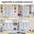 thumbnail image 6 of Blue Grey Forest Kitchen Curtains 96 Inch Length, Watercolor Blue Ombre Leaves Grommet Top Bedroom Living Room Curtains, Light Filtering Cafe Curtain Drapes 2 Panels Set 104''x96'', 6 of 9
