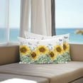 thumbnail image 5 of Outdoor Waterproof Pillow Covers Watercolor Sunflower Butterfly Greenery Decorative Throw Pillow Protectors for Sofa Couch,20x12in 2 Pack, 5 of 9