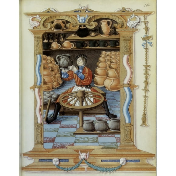 Chants Royaux Sur La Conception (16Th C.). Potter. Miniature Painting. France. Paris. National Library. � Aisa/Everett Collection (89523) Poster Print (24 x 36)