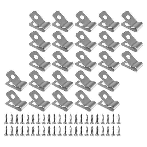 LOLIPPYY 200 Pieces Stainless Steel Wire Fence Clips Fasteners for Securing Wire Mesh on Different Types of Fences