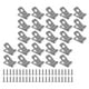 thumbnail image 3 of Clips de cerca de alambre con tornillos, Clips de montaje de cercas de acero inoxidable para calibre de alambre soldado a cerca de madera, Metal o vinilo, 200 Uds., 3 of 6