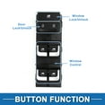 thumbnail image 3 of Interruptor de ventana eléctrica Unique Bargains No. 93571H0100CA para el lado del conductor delantero del Kia Rio 2017 en negro, 3 of 7