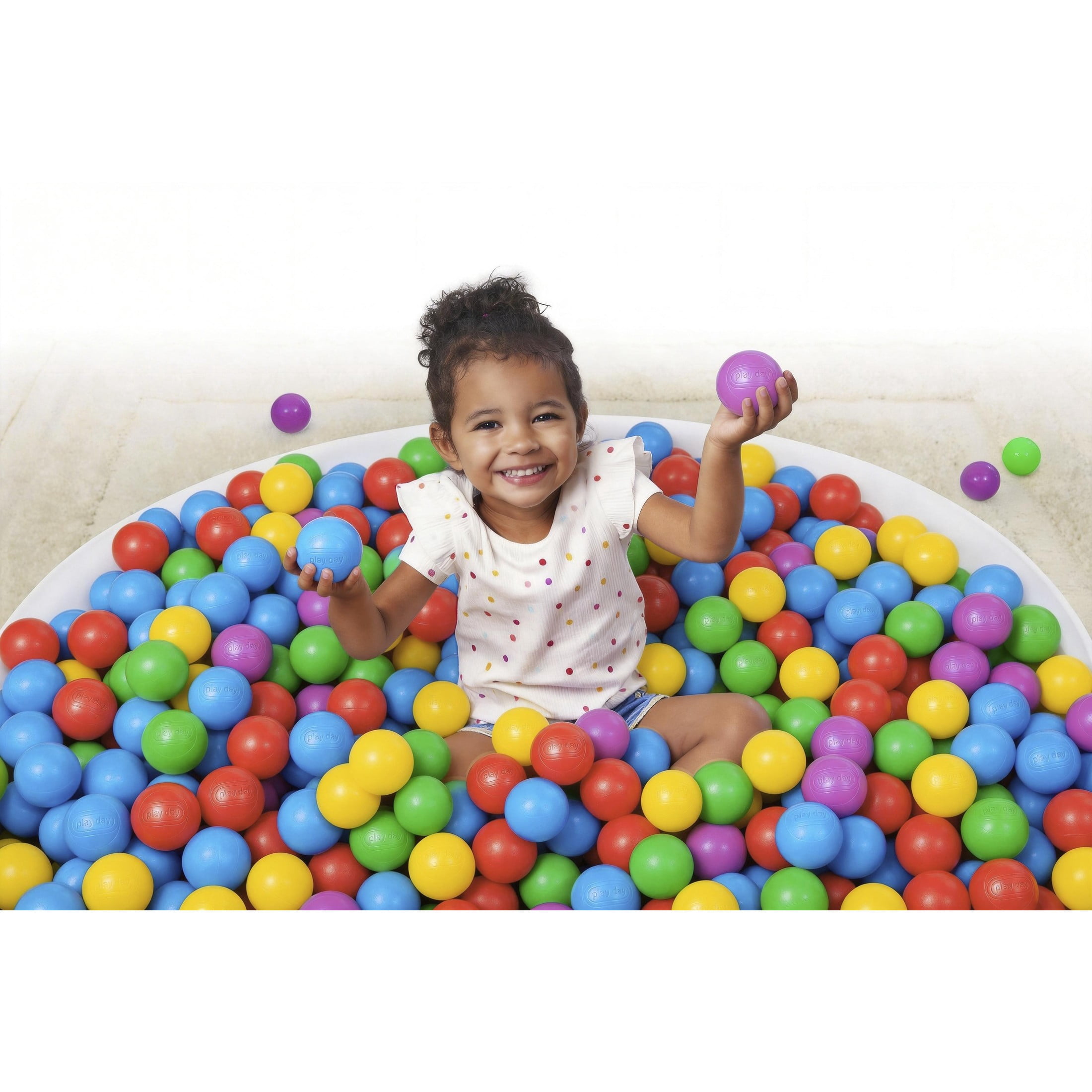 Play Day 100 Multi-Colored Play Balls 2.5" for Toddlers and Kids