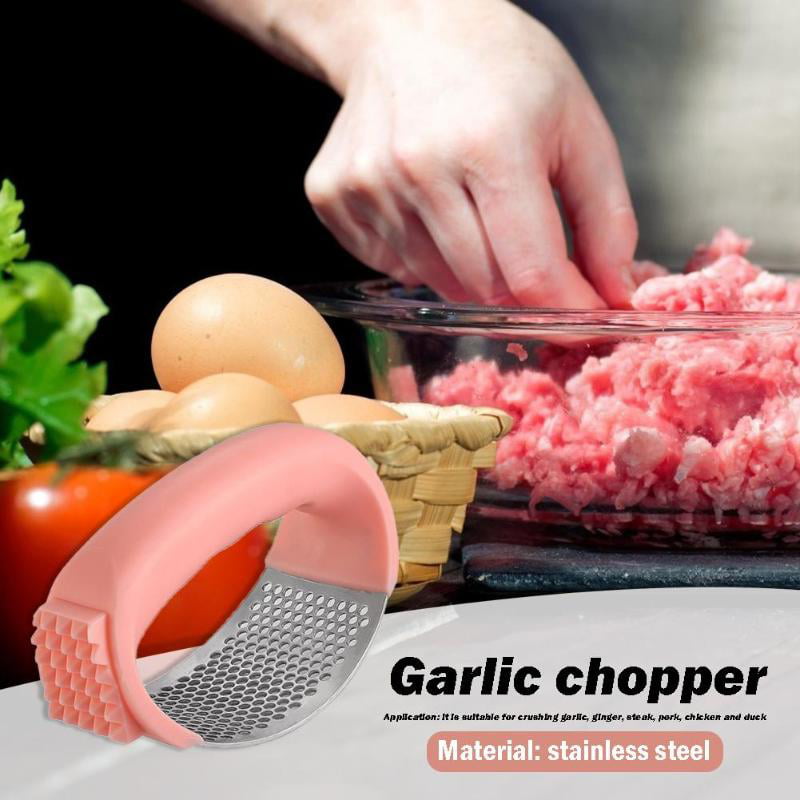 Details about   3PCS Curved Manual Garlic Grinding Presser Slicer Chopper Stainless Steel Tool
