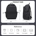 thumbnail image 2 of Mochila Coofay negra impermeable para mujer y hombre, 2 of 7