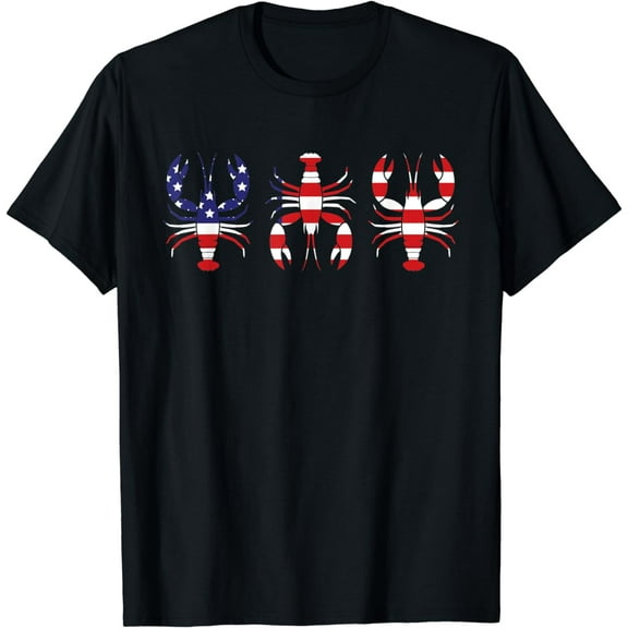 Crayfish Crawfish Boil Usa Flag Crawfish 4Th Of July T-Shirt