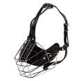 thumbnail image 1 of Pitbull Muzzle with Metal Basket, Adjustable Leather Straps for Breathable Design, Ventilated Dog Muzzle with Durable Steel for Easy Drinking and Prevent Biting, 1 of 5