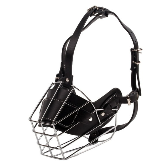 Dog Muzzle German Shepherd for Medium Large Dogs Adjustable Durable Metal Basket for Biting Chewing Barking