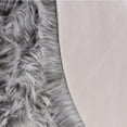 thumbnail image 4 of ORINOVA Silver Grey Shag Faux Sheepskin Fuzzy Fur Rugs For Bedroom Circle Plush Washable Furry Fur Area Rugs For Living Room Nursery 4ft X 4ft Rug, 4 of 8