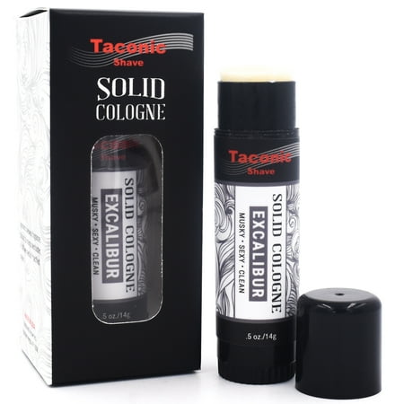 - Excalibur Solid Cologne for Men by Taconic Shave - A Musky Masculine Scent - Easy Application