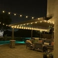 thumbnail image 7 of Novelty Lights 25 Feet Frosted White G40 Globe Outdoor Patio String Lights, Brown Wire, 7 of 7