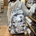 thumbnail image 3 of Mochila con cremallera en todo el patrón, mochila de almacenamiento de gran capacidad, mochila escolar para mujer, 3 of 4