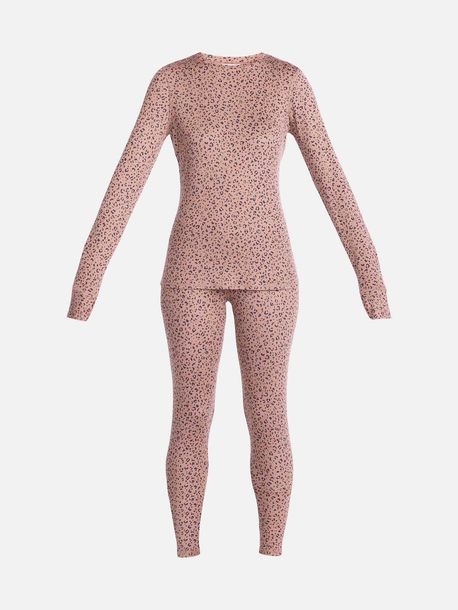 ClimateRight by Cuddl Duds Women's Pointelle Knit 2PC Top and Legging Thermal Base Layer Set, Sizes XS to 4X