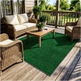 thumbnail image 2 of Koeckritz Rugs Grizzly Grass Fern Green Indoor/Outdoor Turf Area Rug, 8' x 8', 2 of 8