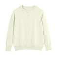 thumbnail image 5 of UAYOTSE Girls Cardigan Sweater School Uniforms Button Long Sleeve Knit Tops Sweaters for Little Girls(13-14 Years,I426-White), 5 of 5