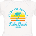 thumbnail image 4 of Inktastic Summer Enjoy the Sunshine Palm Beach Florida in Blue Boys or Girls Long Sleeve Baby Bodysuit, 4 of 5