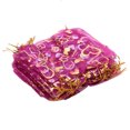 thumbnail image 4 of 100 bolsas de malla moradas para joyas y dulces con cordones para regalos de boda, 4 of 7