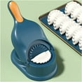 thumbnail image 4 of Dumpling Maker, 2 in 1 Dough Press Set, Multifunctional Manual Dough Press Machine Maker Molds, Baking Pastry Kitchen Gadget for Empanada, Pierogi, Pastelitos, Calzone, Turnovers (Color : Blue), 4 of 5