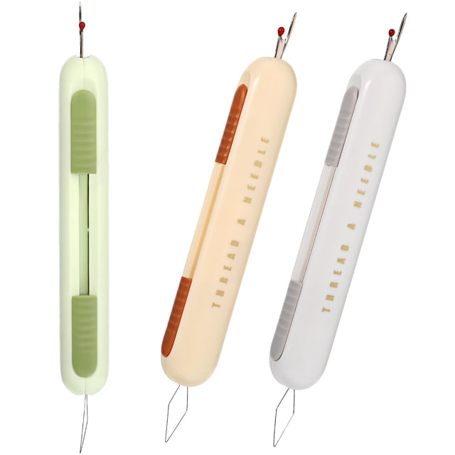 Miangastore 2 In 1 Needle Threader Seam Ripper for Sewing Use Dual Head ABS Material Multi Color Compact Lightweight