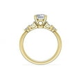 thumbnail image 2 of 1.00 Ct Brilliant Emerald Cut Genuine Diamond Sparkle Solitaire with Accents Engagement Ring for Women Solid 14K Yellow Gold Size 6.5, 2 of 8