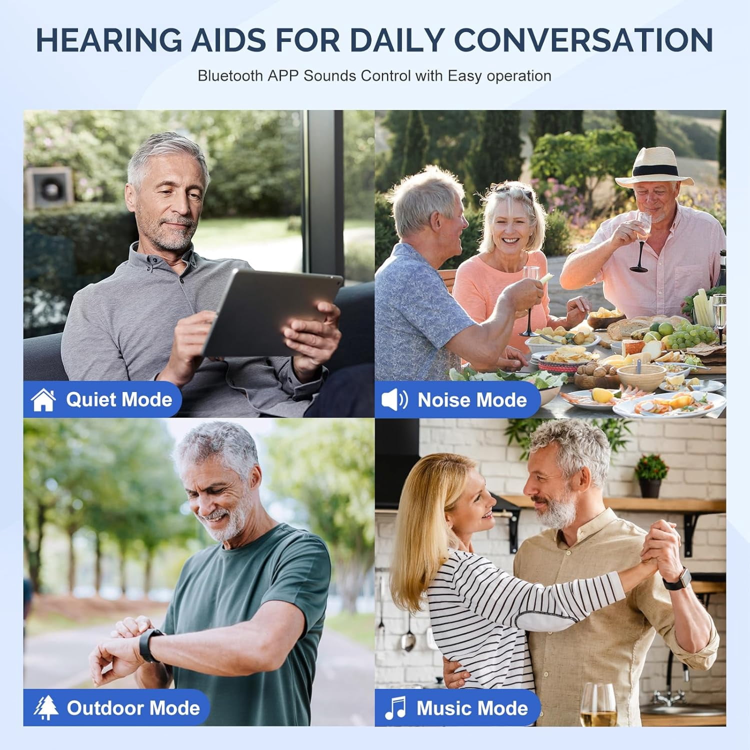SUWU Hearing Aids for Seniors with Noise Cancelling, Rechargeable Hearing Amplifier with with Smart APP Control for People with Hearing Loss