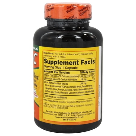 高濃度エスターＣ（高吸収） 1000mg +シトラスバイオフラボノイド 90粒 Ameican Health（アメリカン ヘルス）