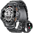 thumbnail image 1 of Montre Intelligente Militaire pour Hommes (Répondre/composer des Appels), 100 Modes Sportifs, Montre de Mise en Forme Étanche 5 ATM avec Fréquence Cardiaque/SpO2/pression Artérielle pour Android et i, 1 of 7