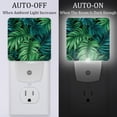 thumbnail image 2 of Tropical jungle palm fronds LED Square Night Light - Small and Bright Square-shaped LED Night Light for Bedroom, Bathroom, and Hallway - Compact Plug-in Nightlight with Auto on/Off Sensor, 2 of 6