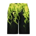thumbnail image 4 of Jinhomg Fashion Summer Shorts for Men Novelty Fancy 3D Fire Graphic Beach Shorts Casual Comfy Elastic Drawstring Waist Shorts with Pockets 2025 Vacation Shorts Yellow L, 4 of 5