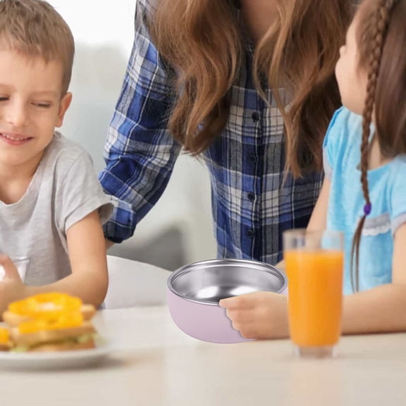 Stainless Steel & Silicone Bowls for Baby - Suction Plates & Bowls for Toddlers,Removable Silicone Shell,Non- Baby Food Bowl with Unbreakable Design (Baby Bowls with Suction)