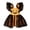 AB60 Black, variant on Tisuna Halloween Dresses For Toddler Girls Pumpkin Print Fly Sleeve Square Neck Party Dress Trendy Kids Festival Theme Daily Dress Size 18-24 Months Black