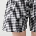 thumbnail image 4 of SOOMLON Womens Pajama Shorts Lightweight Drawstring Bermuda Shorts Fresh Plaid Sleepwear Travel Casual Clothes, 4 of 5