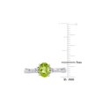 thumbnail image 2 of 4/5 Carat (Ctw) Green Peridot Ring in Sterling Silver, 2 of 5