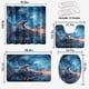 thumbnail image 2 of Juego de cortinas de ducha con diseño de oso y alfombra antideslizante, diseño de animales salvajes, fantasía, cielo estrellado colorido, decoración de baño, cortina de baño con alfombras, tapa de, 2 of 4