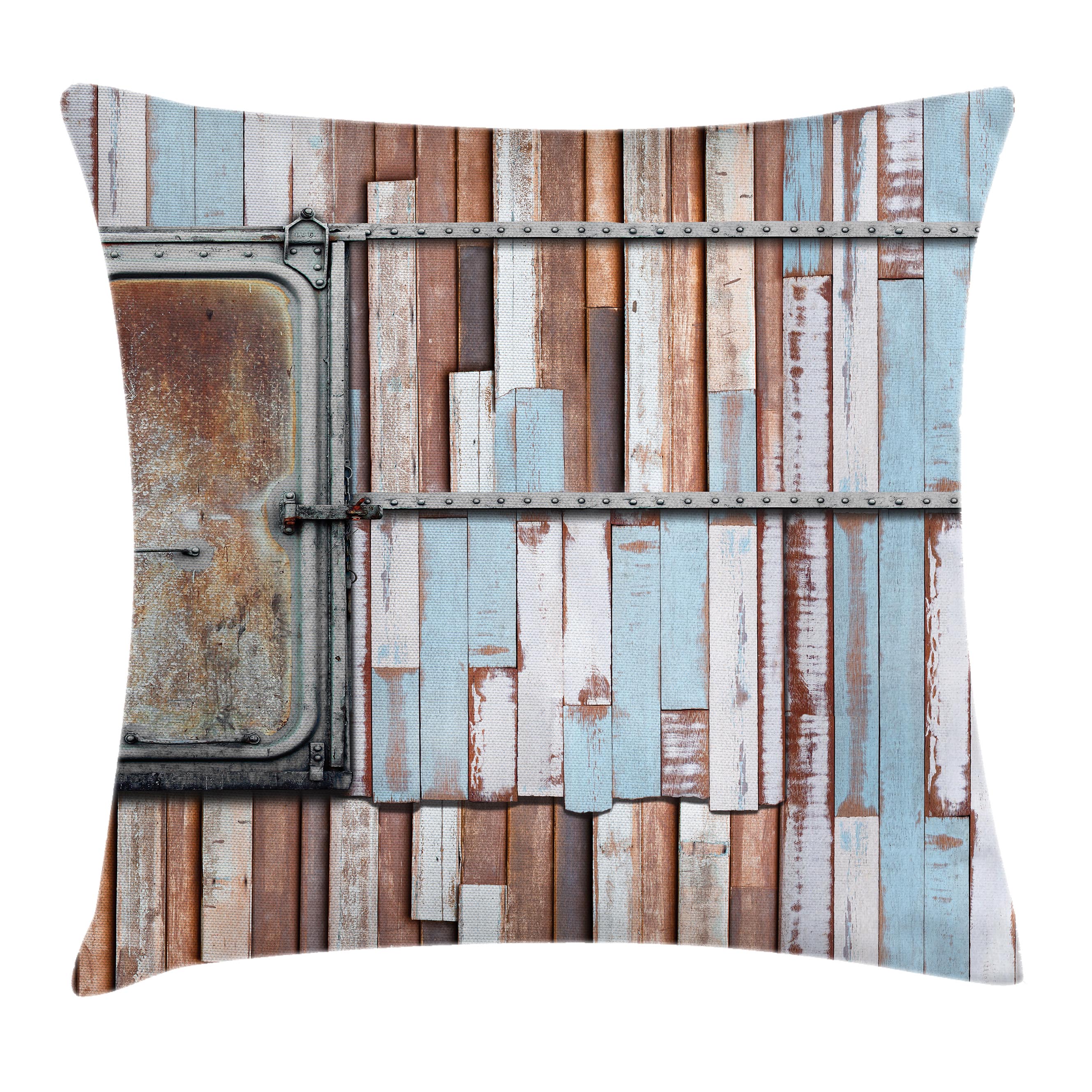 Wooden Decor Throw Pillow Cushion Cover Rustic Colored Rusty