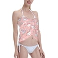 thumbnail image 4 of KLL Girl Rabbit Print Women's Sarong Coverups Short Bathing Suit Wrap Skirt Beach Wrap Swimsuit Cover Ups, 4 of 6