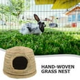 thumbnail image 3 of FOMIYES Grass Woven Nest Rabbit Grass House Light Green 1Set Hiding Space for Small Animals, 3 of 5