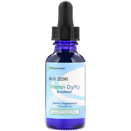 Nutra BioGenesis Vitamin D3 K2 Emulsion 1 fl oz 30 ml - Walmart.com