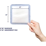 MedVance Super Absorbent Dressing, Non-Adhesive Pads for Wound Care, for Pressure Ulcers & 1st/2nd Degree Burns, Superior Moisture Absorption, Box of 10 dressings 6x6 Bandage, 5x5 Pad