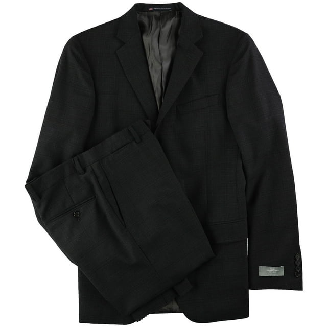 Hart Schaffner Marx para hombre a cuadros traje formal de dos botones carbón 38/sin terminar