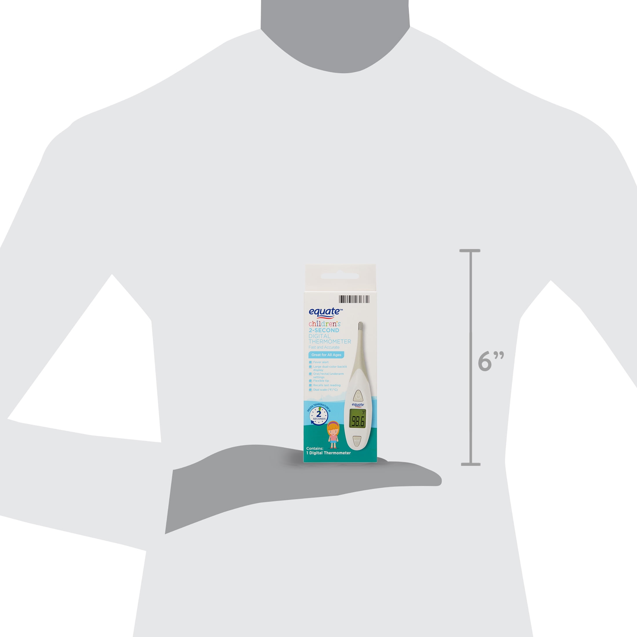 Equate, Oral, Rectal, or Underarm 30-Second Digital Thermometer