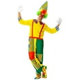thumbnail image 2 of KKBOTIVE Clown Outfit Set for Adult - Funny Design Carnival Party Clothes with 1Pc Bodysuit + Hat Stage Performance Show Apparel ( Yellow Size: XXXXXL ), 2 of 5