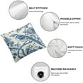 thumbnail image 4 of Awypu Chinoiserie Throw Pillow Covers Blue and White Home Decor, Floral Pillowcase Cushion Cover for Bed Sofa Couch, 2 Sets White, 4 of 6