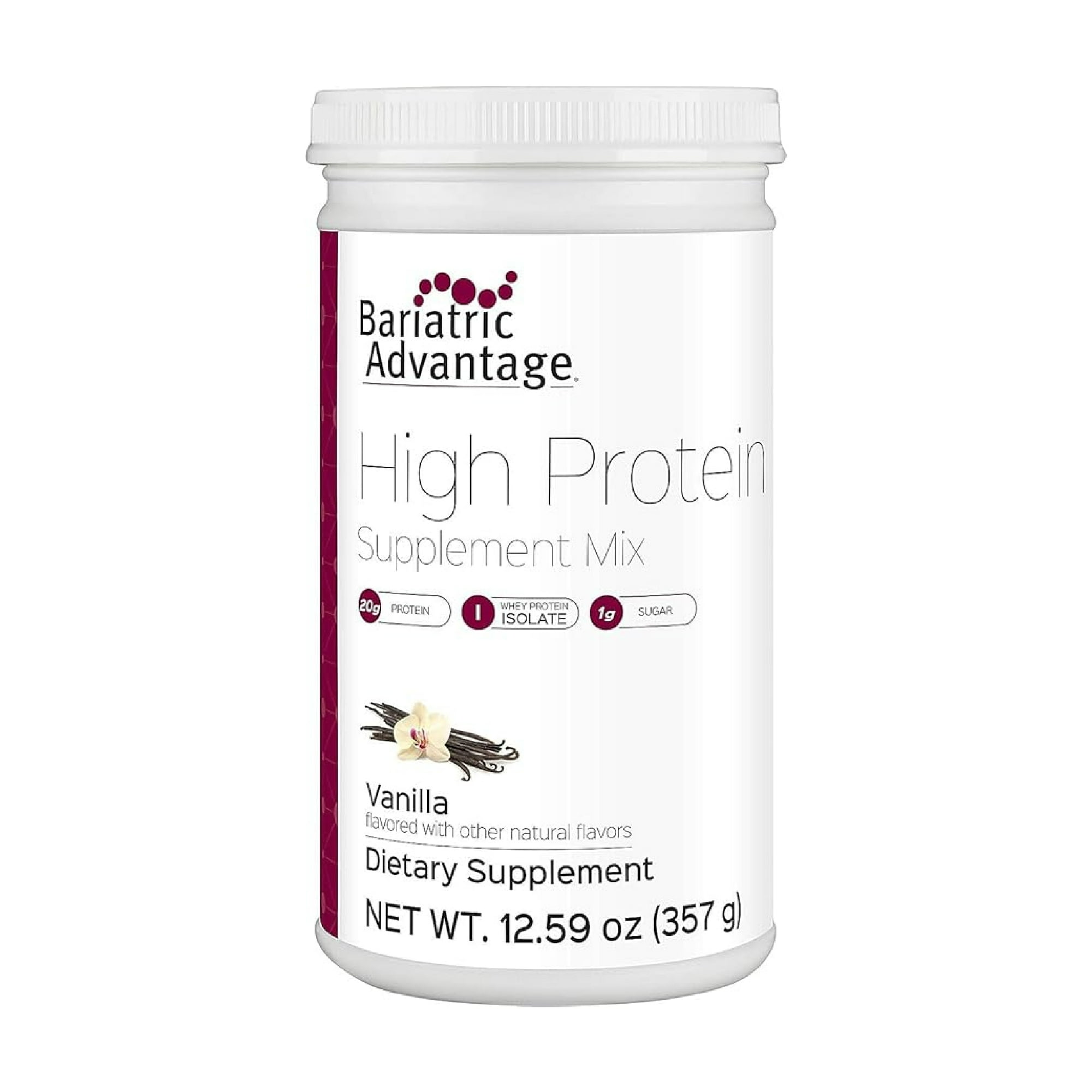 Bariatric Advantage High Protein Supplement Mix - Bariatric Protein Powder - 20 g Protein - For Pre- & Post-Bariatric Surgery Patients - With Iron, Calcium & More - 14 Servings - Vanilla