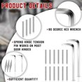 thumbnail image 2 of Door Closing Hinge Pin Spring Loaded Spring Hinge Tension Pin Replacement Kit,Metal Pin Nail for Sel, 2 of 5
