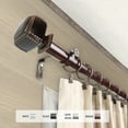 thumbnail image 4 of InStyleDesign  Xavier 1 inch Diameter Adjustable Curtain Rod satin nickel 160 to 240 inches Silver Finish, 4 of 5