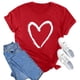 thumbnail image 5 of RKSTN Valentine's Day T Shirts for Women Cotton Oversized Crewneck Heart Graphic Print Short Sleeve Shirt Pullover Tops Womens Casual Valentine Print Round Neck Regular Fits Comfy Summer Tee Shirts, 5 of 9