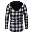 thumbnail image 4 of cllios Flannel Shirts for Men Big and Tall Plaid Hoodies Fall Button Down Shirt Jacket Classic Fit Long Sleeve Lightweight Jacket with Chest Pockets, 4 of 4